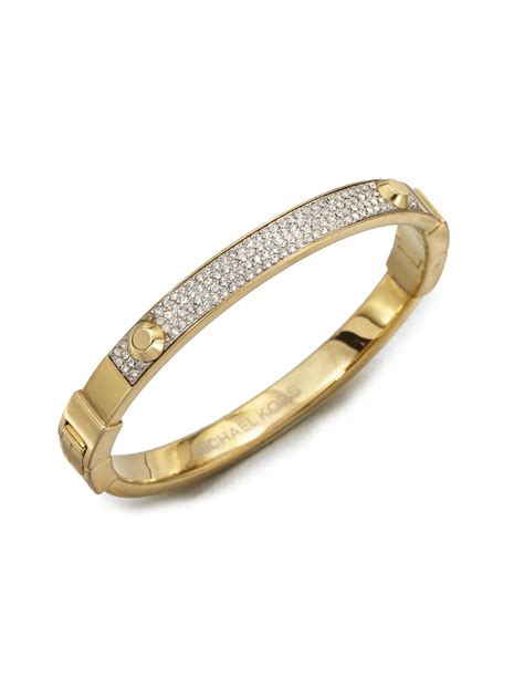 michael kors gold bangle|michael kors bracelet with diamonds.